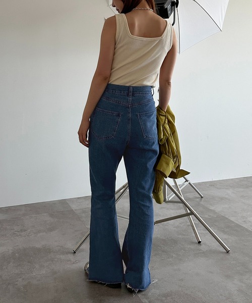 apres jour mignon(アプレジュールミニョン)の「2WAYリブタンクトップ【ZOZOTOWN限定アイテム】(タンクトップ・レディース・ブラック/アイボリー/ピンク/レッド/パープル/ブルー系その他/オレンジ/グリーン/ブラウン系その他・フリー/X-LARGE)」の22枚目の写真