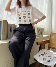 cuorequal | 犬いっぱい半袖Tシャツ(Tシャツ/カットソー)
