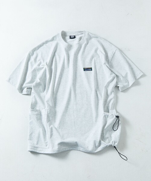 FREAK'S STORE(フリークスストア)の「限定展開 ビッグシルエット サイドポケット クルーネックTシャツ(Tシャツ/カットソー・メンズ・ホワイト/ブラック/ベージュ/ネイビー/グレー・SMALL/MEDIUM/LARGE)」の3枚目の写真