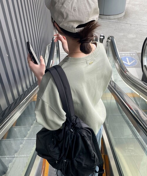 fredy emue（フレディエミュ）の「ポンチハーフスリーブＴ（Tシャツ/カットソー・レディース・ライトグレー/カーキ/チャコールグレー/オフホワイト・38）」の15枚目の写真