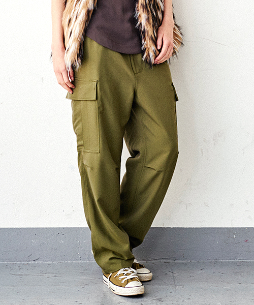 mystic(ミスティック)の「【HIGHLA】HLミリタリーパンツ(その他パンツ・レディース・ネイビー/カーキ・フリ-)」の1枚目の写真