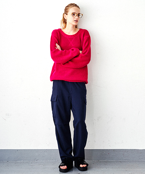 mystic(ミスティック)の「【HIGHLA】HLミリタリーパンツ(その他パンツ・レディース・ネイビー/カーキ・フリ-)」の4枚目の写真