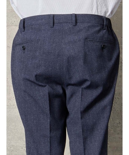 Perfect Suit FActory(パーフェクトスーツファクトリー)の「TRANS CONTINENTS AVANT AIR デニム調セットアップ パンツ ブラウン/ブルー(スラックス・メンズ・ダークブラウン/ブルー・M/SS/L/LL/3L/S)」の11枚目の写真