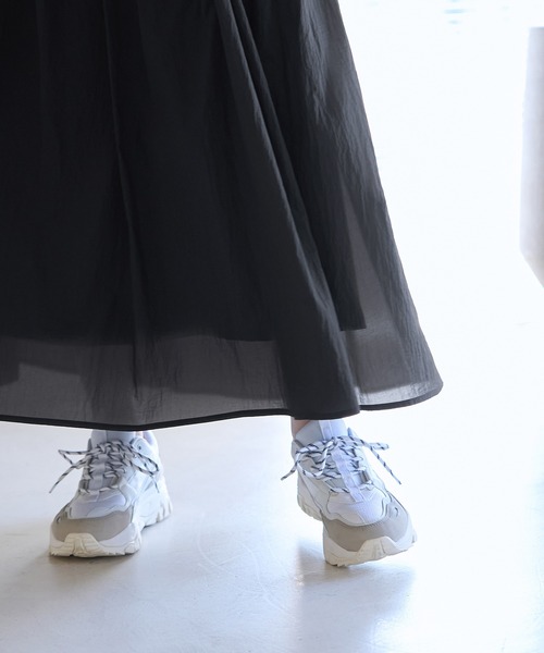 ROPE' PICNIC（ロペピクニック）の「シアーナイロンギャザースカート（スカート・レディース・ホワイト/チャコールグレー/ブルー/ミント・38）」の9枚目の写真