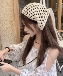 Sibra（シブラ）の「編み2WAY頭巾（その他ヘアアクセサリー）」