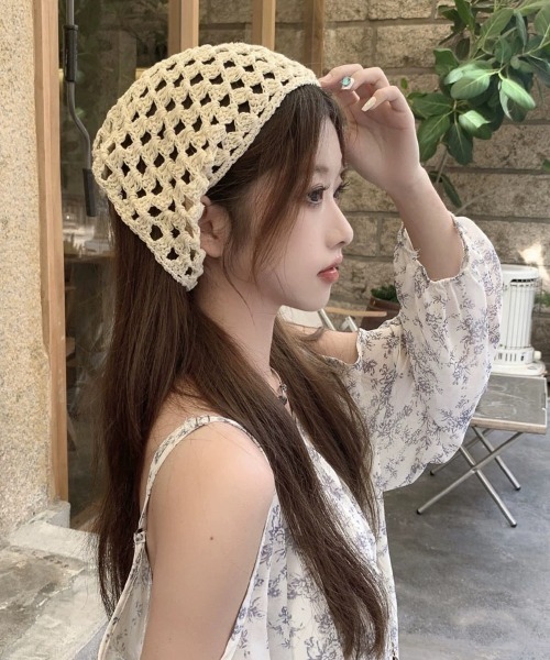 セール】編み2WAY頭巾（その他ヘアアクセサリー）｜Sibra（シブラ）の