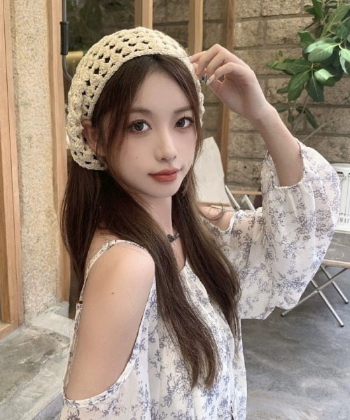 セール】編み2WAY頭巾（その他ヘアアクセサリー）｜Sibra（シブラ）の