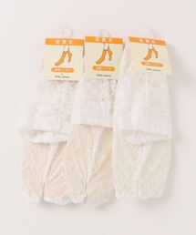 【3足組】花柄レース足袋ソックス13cm丈