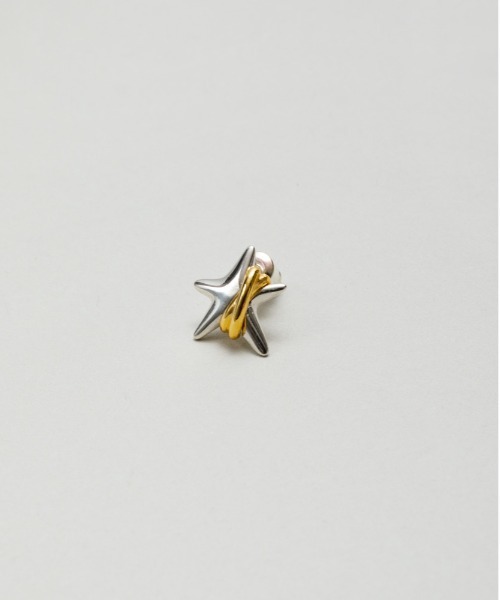 LAPUIS（ラピュイ）の「LAPUIS(ラピュイ)Coil Star pierced earrings A（ピアス（両耳用）・レディース・ゴールド/マルチ・FREE）」の6枚目の写真