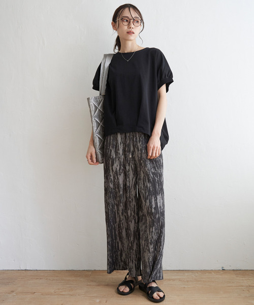 ikka(イッカ)の「【親子コーデ】さらっとプリーツワイドパンツ(その他パンツ・レディース・チャコールグレー/ダークブラウン/モカ・L/M/S)」の21枚目の写真