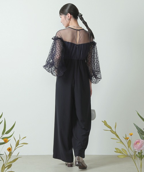 オケージョンワンピース 2wayボリュームスリーブ チュール お呼ばれ 結婚式 RUIRUE BOUTIQUE ドレス 「オケージョンドレス/結婚式」2WAY