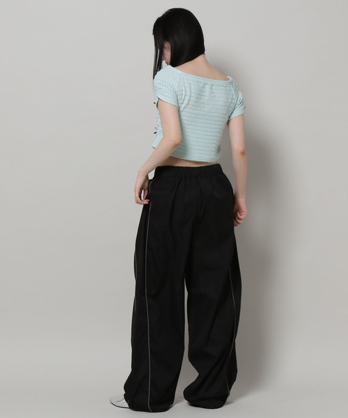 3.3 Field Trip （3.3フィールドトリップ）の「3.3 Field Trip／リボンオフショルT（Tシャツ/カットソー・レディース・ホワイト/ブルー/ブラック/ピンク・FREE）」の11枚目の写真