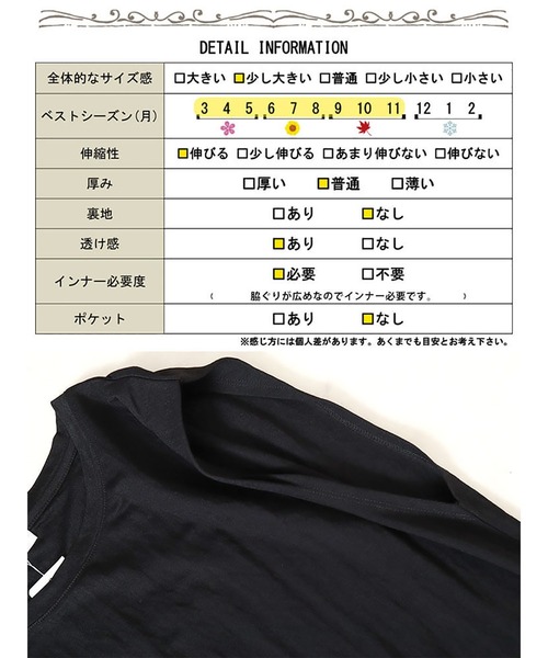 GOLDJAPAN(ゴールドジャパン)の「接触冷感&UVカット&吸湿速乾タックスリーブワンピース(ワンピース・レディース・ブラック・LL~3L/4L~5L)」の18枚目の写真