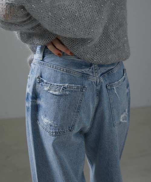 SALON adam et rope'（サロン アダム エ ロペ）の「【RED CARD TOKYO（レッドカードトーキョー）】DAKOTA/ダコタ（デニムパンツ・レディース・ブルー系その他6・23/24/25/26/22）」の8枚目の写真