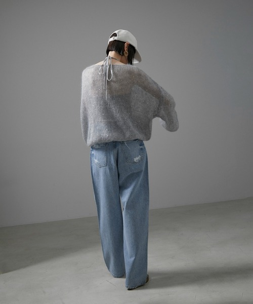 SALON adam et rope'（サロン アダム エ ロペ）の「【RED CARD TOKYO（レッドカードトーキョー）】DAKOTA/ダコタ（デニムパンツ・レディース・ブルー系その他6・23/24/25/26/22）」の6枚目の写真