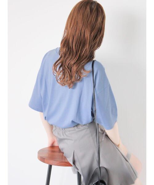 ehka sopo（エヘカソポ）の「シーズープリントTシャツ（Tシャツ/カットソー・レディース・ピンク/ネイビー/オフホワイト/サックスブルー・F）」の12枚目の写真