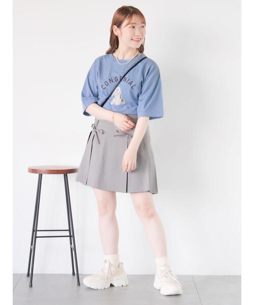 ehka sopo（エヘカソポ）の「シーズープリントTシャツ（Tシャツ/カットソー・レディース・ピンク/ネイビー/オフホワイト/サックスブルー・F）」の13枚目の写真