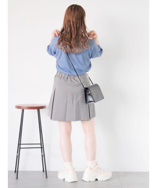 ehka sopo（エヘカソポ）の「シーズープリントTシャツ（Tシャツ/カットソー・レディース・ピンク/ネイビー/オフホワイト/サックスブルー・F）」の15枚目の写真