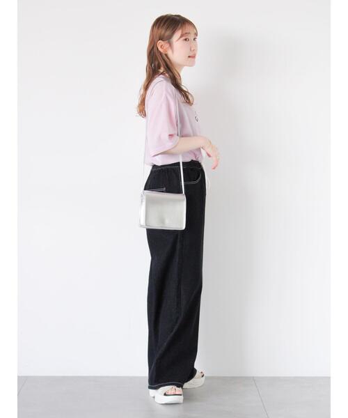 ehka sopo（エヘカソポ）の「シーズープリントTシャツ（Tシャツ/カットソー・レディース・ピンク/ネイビー/オフホワイト/サックスブルー・F）」の20枚目の写真