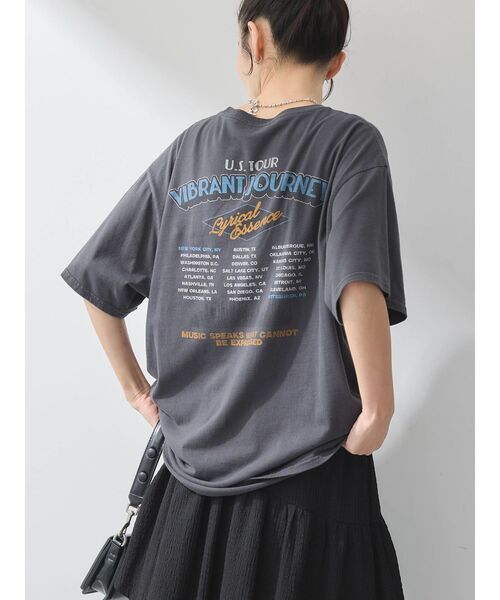 earth music&ecology（アースミュージックアンドエコロジー）の「ヴィンテージライクツアーTee（Tシャツ/カットソー・レディース・ピンク/チャコールグレー/オフホワイト・FREE）」の19枚目の写真