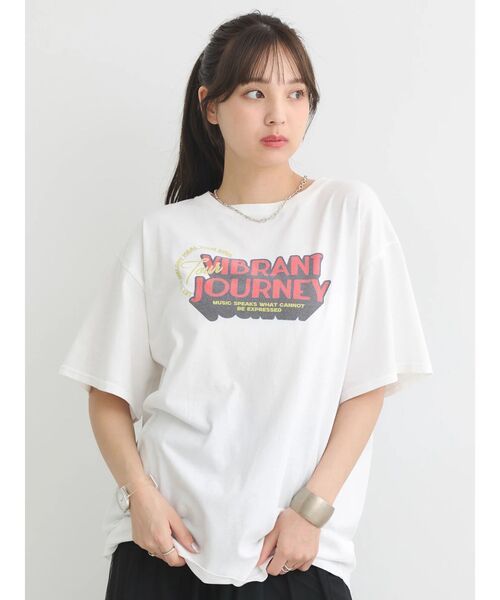 earth music&ecology（アースミュージックアンドエコロジー）の「ヴィンテージライクツアーTee（Tシャツ/カットソー・レディース・ピンク/チャコールグレー/オフホワイト・FREE）」の20枚目の写真