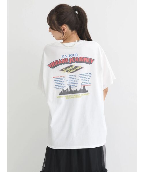 earth music&ecology（アースミュージックアンドエコロジー）の「ヴィンテージライクツアーTee（Tシャツ/カットソー・レディース・ピンク/チャコールグレー/オフホワイト・FREE）」の22枚目の写真