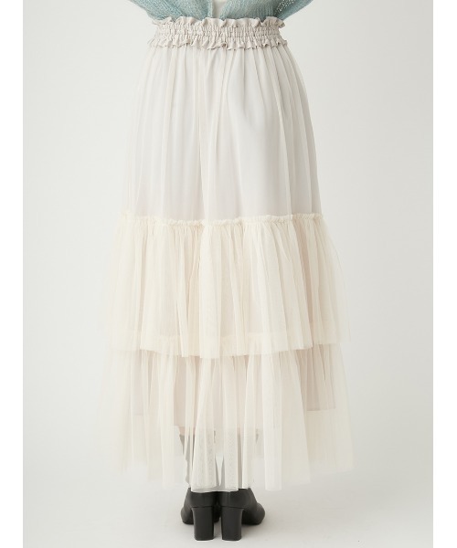 【未使用】FRAYI.Dチュールティアードスカート セール】チュールティアードスカート（スカート）｜FRAY I.D