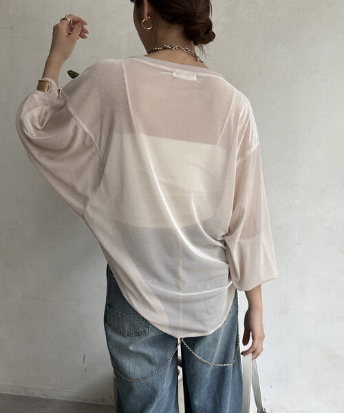 セール】【WEB限定】ベロアメッシュプルオーバー（Tシャツ