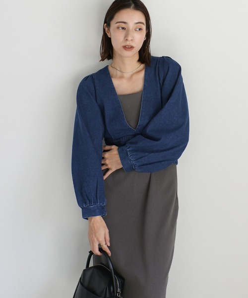 selectmoca バックレースアップデニムブラウス バックレースアップデニムブラウス【SALE】 – SELECT MOCA