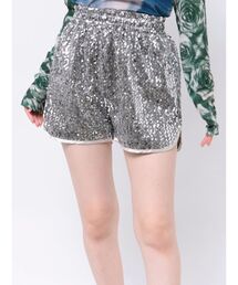 スパンコールキックパンツ