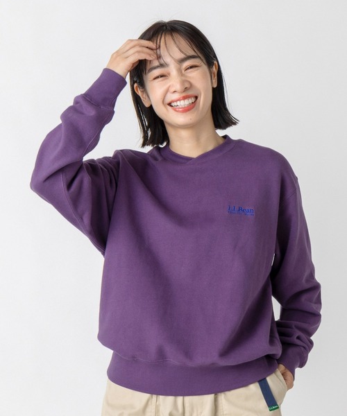 L.L.Bean（エルエルビーン）の「【JAPAN EDITION】スミスフィールド・クルーネック・スウェットシャツ（スウェット・レディース・タン/ライトグレー/グリーン系/パープル・MEDIUM）」の12枚目の写真