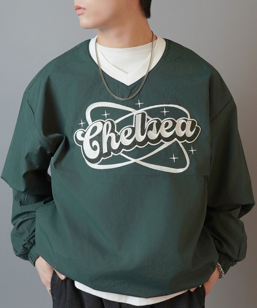 SPINNS(スピンズ)の「ストリート/ゲームシャツデザインナイロンプルオーバー CHELSEA(スウェット・メンズ・ブラック/グレー/ネイビー/オフホワイト/グリーン系その他/ワイン・ONESIZE)」の4枚目の写真