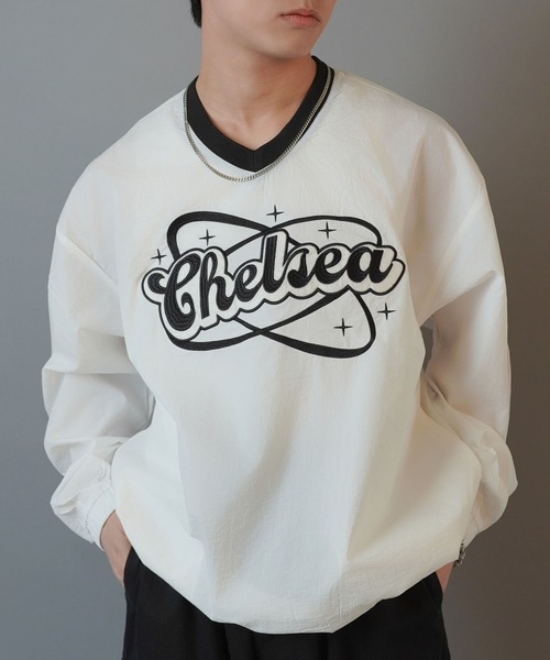 SPINNS(スピンズ)の「ストリート/ゲームシャツデザインナイロンプルオーバー CHELSEA(スウェット・メンズ・ブラック/グレー/ネイビー/オフホワイト/グリーン系その他/ワイン・ONESIZE)」の1枚目の写真