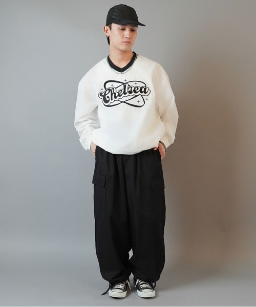 セール】ストリート/ゲームシャツデザインナイロンプルオーバー
