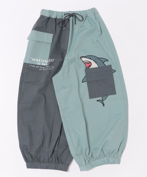 JEANS MATE（ジーンズメイト）の「【Hi Hey Hoooo/ハイヘイホー】クマ サメ ルーズパンツ アニマルシリーズ（その他パンツ・レディース・ブルー/キャメル・FREE）」の2枚目の写真