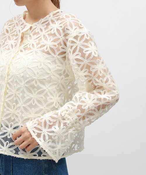 セール】2WAYバテンレースブラウス / 142986（シャツ/ブラウス