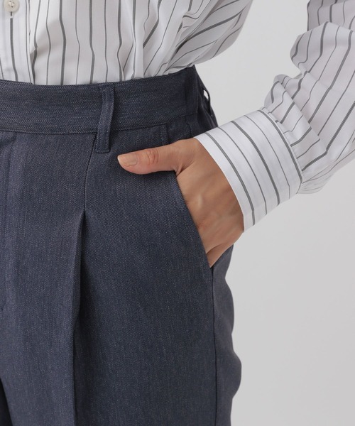 Elura（エルーラ）の「＜レギュラー／低身長サイズ＞大人デニムテーパードパンツ／143164（デニムパンツ・レディース・ネイビー・FREE(S)/LARGE/MEDIUM）」の10枚目の写真