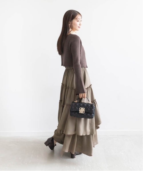 RANDA(ランダ)の「ランダムティアードスカート(スカート・レディース・ブルー/ブラック/カーキ・1/0)」の10枚目の写真