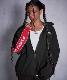 FUBU（ フブ）の「FUBU フブ ブランド ロゴ 配色ライン ルーズシルエット アメカジ フルジップ 長袖 ナイロン トラックジャケット ジャージ（ナイロンジャケット・メンズ）」