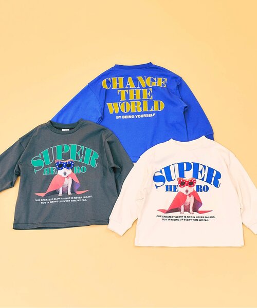 BREEZE（ブリーズ）の「【WEB限定】スーパーヒーロー 長袖Tシャツ（Tシャツ/カットソー・キッズ・オフホワイト/ブルー/チャコール・90/100/110/120/80/130/140）」の15枚目の写真