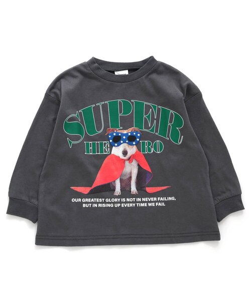 BREEZE（ブリーズ）の「【WEB限定】スーパーヒーロー 長袖Tシャツ（Tシャツ/カットソー・キッズ・オフホワイト/ブルー/チャコール・90/100/110/120/80/130/140）」の14枚目の写真