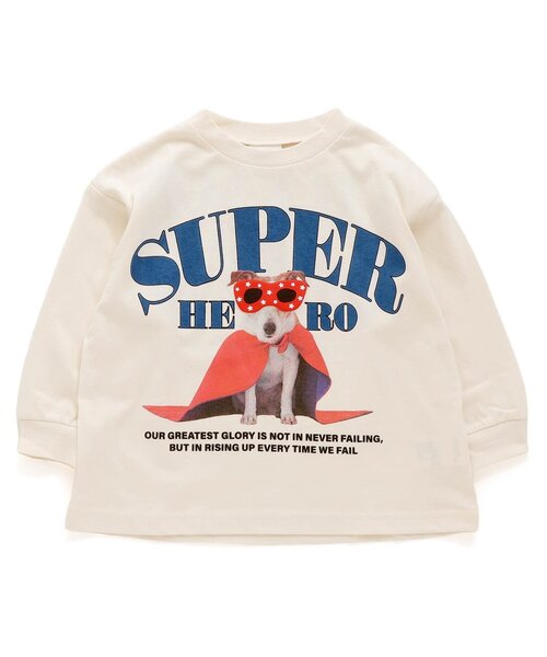 BREEZE（ブリーズ）の「【WEB限定】スーパーヒーロー 長袖Tシャツ（Tシャツ/カットソー・キッズ・オフホワイト/ブルー/チャコール・90/100/110/120/80/130/140）」の11枚目の写真