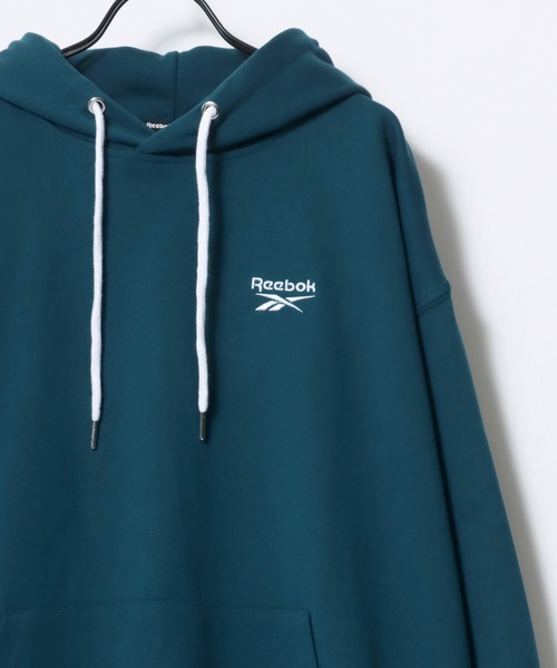 Reebok(リーボック)の「Reebok/リーボック オーバーサイズ 裏毛 バックプリント サークルロゴ ワンポイント刺繍 スウェット パーカー フーディー/レディース メンズ(パーカー・メンズ・ブルー/ブラック/ホワイト・LL/L/M)」の11枚目の写真