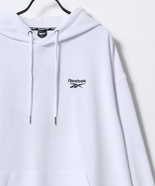 Reebok(リーボック)の「Reebok/リーボック オーバーサイズ 裏毛 バックプリント サークルロゴ ワンポイント刺繍 スウェット パーカー フーディー/レディース メンズ(パーカー・メンズ・ブルー/ブラック/ホワイト・LL/L/M)」の7枚目の写真
