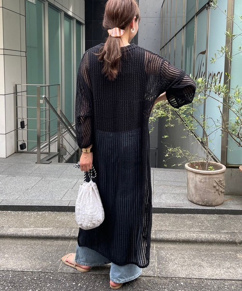 couchu.me(クーシュミー)の「【couchu.me】シアーメッシュワンピース(ワンピース・レディース・オフホワイト/ブラック・FREE)」の18枚目の写真