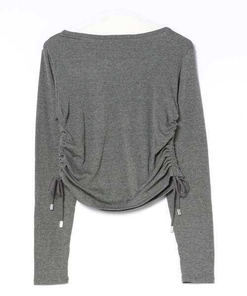 3.3 Field Trip （3.3フィールドトリップ）の「3.3 Field Trip／シャーリングロゴ長袖T（Tシャツ/カットソー・レディース・チャコール/ブルー・FREE）」の3枚目の写真