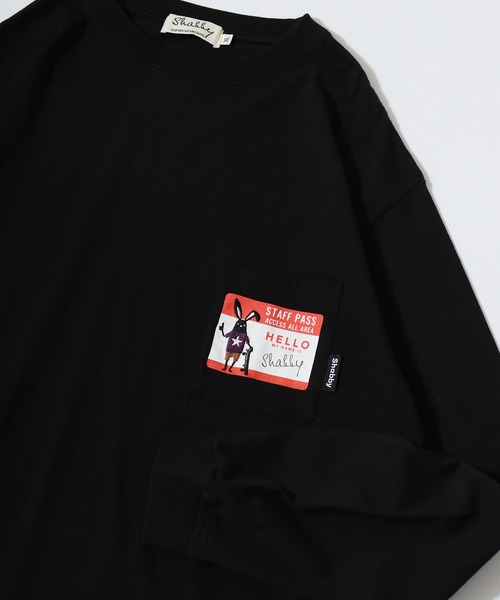 FUNALIVE（ファンアライブ）の「SHABBY　プリント長袖Tee unisex（Tシャツ/カットソー・メンズ・ブラック/ホワイト系1/ホワイト系2/グレー系3/オフホワイト/杢グレー/ベージュ系1/ブルー系2/ホワイト系3/ブラック系1/ベージュ系2/ブルー系3・S/M/L/XL）」の6枚目の写真