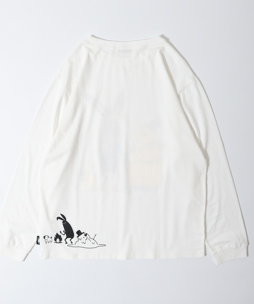FUNALIVE（ファンアライブ）の「SHABBY　プリント長袖Tee unisex（Tシャツ/カットソー・メンズ・ブラック/ホワイト系1/ホワイト系2/グレー系3/オフホワイト/杢グレー/ベージュ系1/ブルー系2/ホワイト系3/ブラック系1/ベージュ系2/ブルー系3・S/M/L/XL）」の16枚目の写真