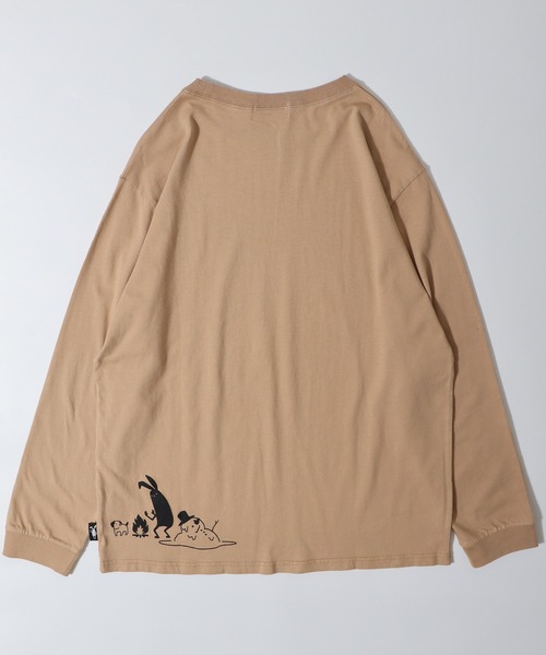 FUNALIVE（ファンアライブ）の「SHABBY　プリント長袖Tee unisex（Tシャツ/カットソー・メンズ・ブラック/ホワイト系1/ホワイト系2/グレー系3/オフホワイト/杢グレー/ベージュ系1/ブルー系2/ホワイト系3/ブラック系1/ベージュ系2/ブルー系3・S/M/L/XL）」の22枚目の写真