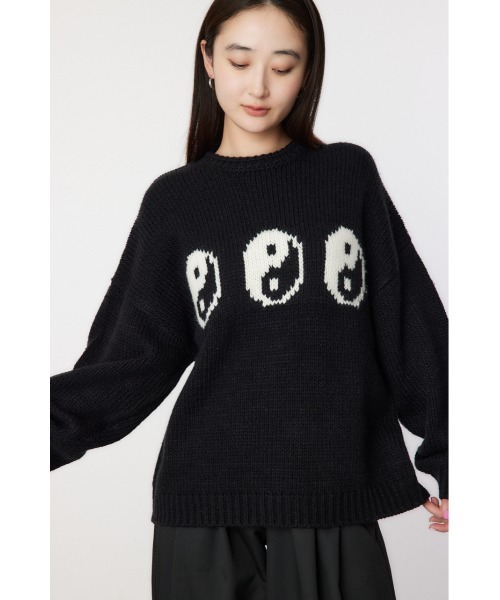 RODEO CROWNS WIDE BOWL（ロデオクラウンズワイドボウル）の「Roughly knit トップス（ニット/セーター・レディース・アイボリー/ブラック/グリーン/レッド・FREE）」の16枚目の写真